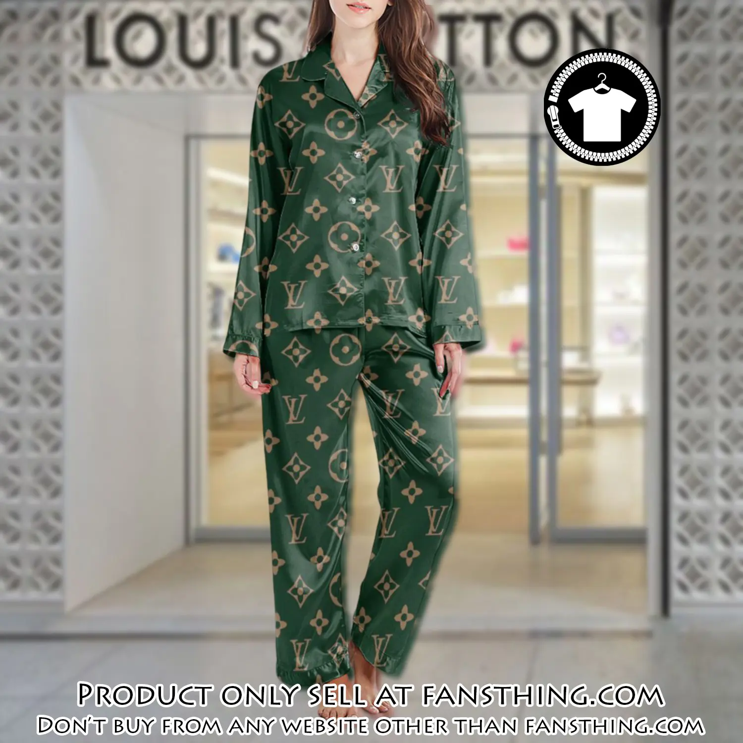 Lv monogram long satin pajama set pjs1028 fst0725940